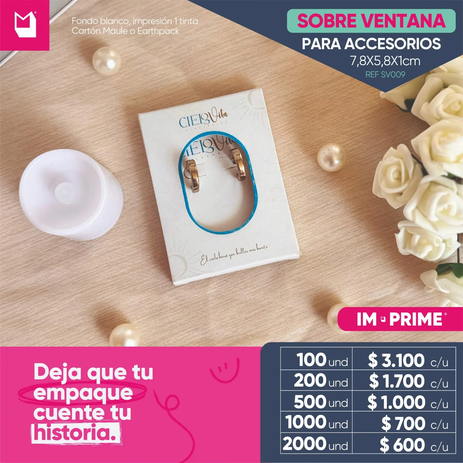 Sobre Ventana Para Accesorios 7,8x5,8x1cm
